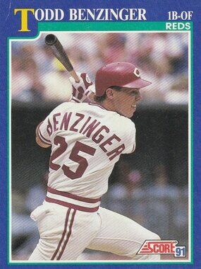 Todd Benzinger - Score '91 MLB Baseball Card